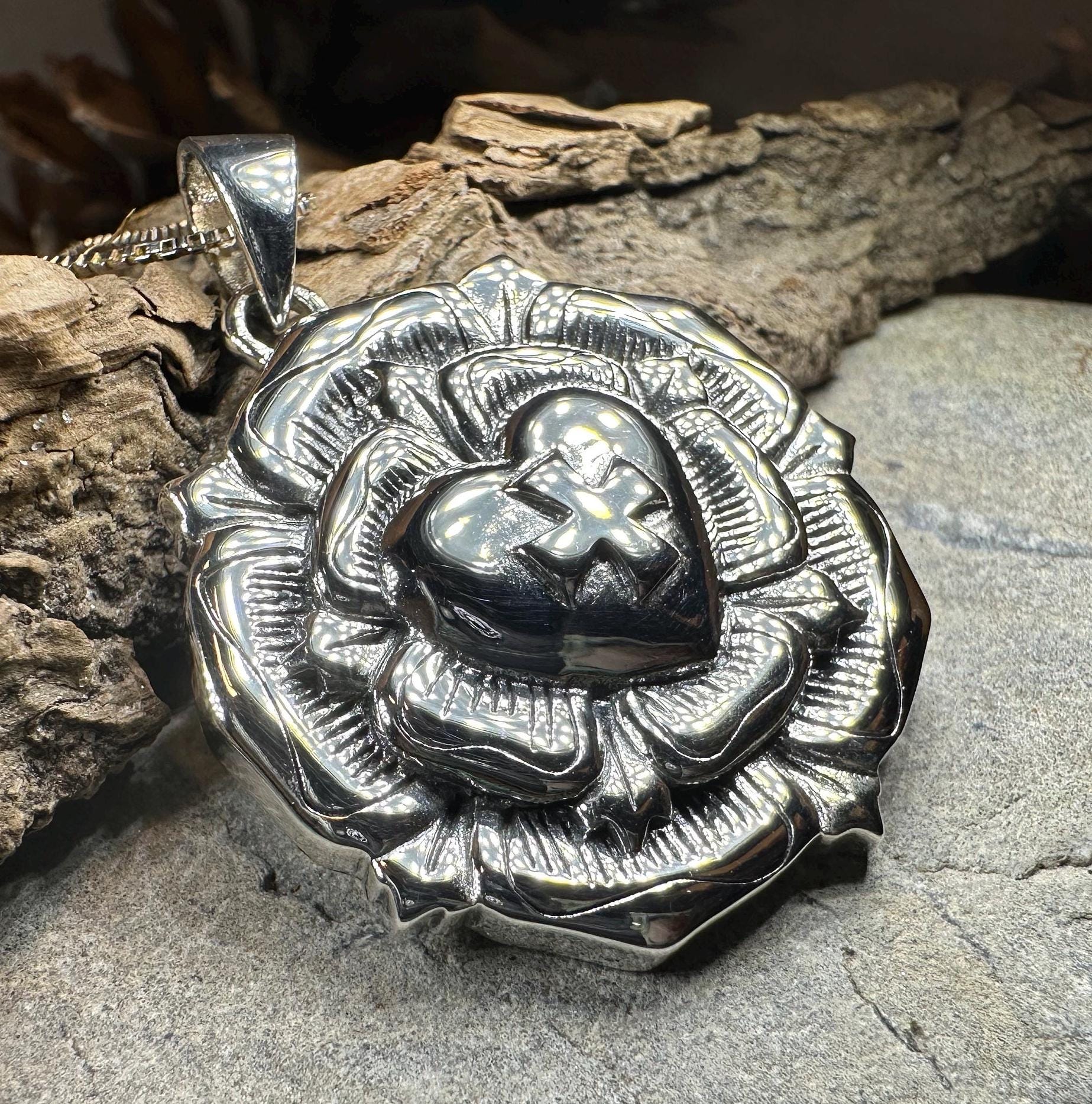 Celtic Rose Cross Necklace