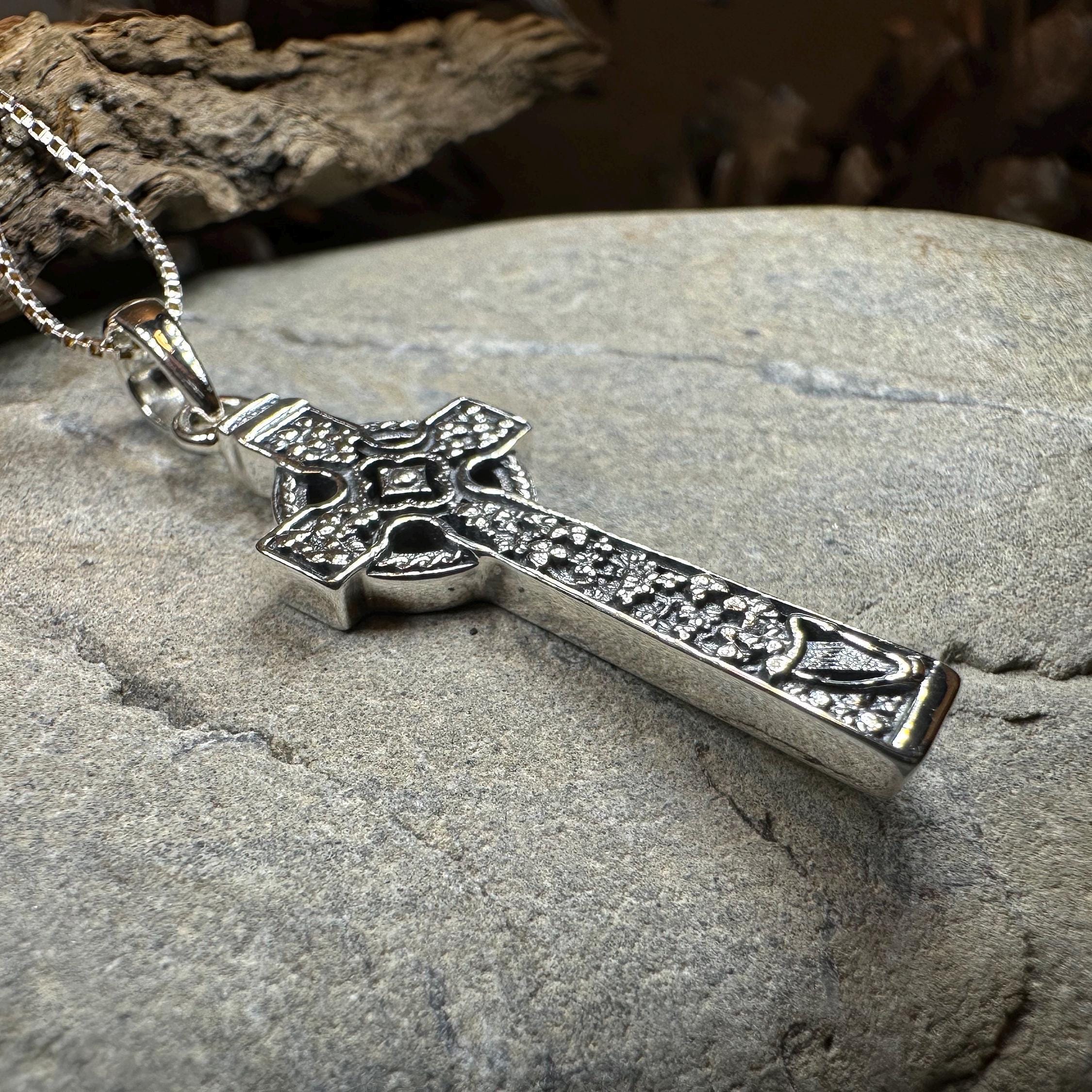The Quinn Harp Celtic Cross Necklace