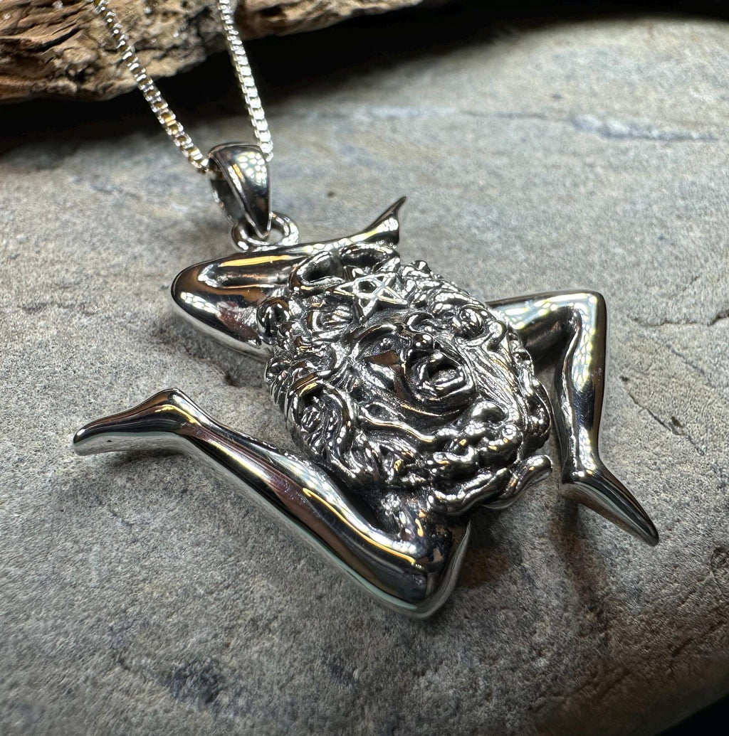 Sicilian Trinacria Triple Spiral Necklace