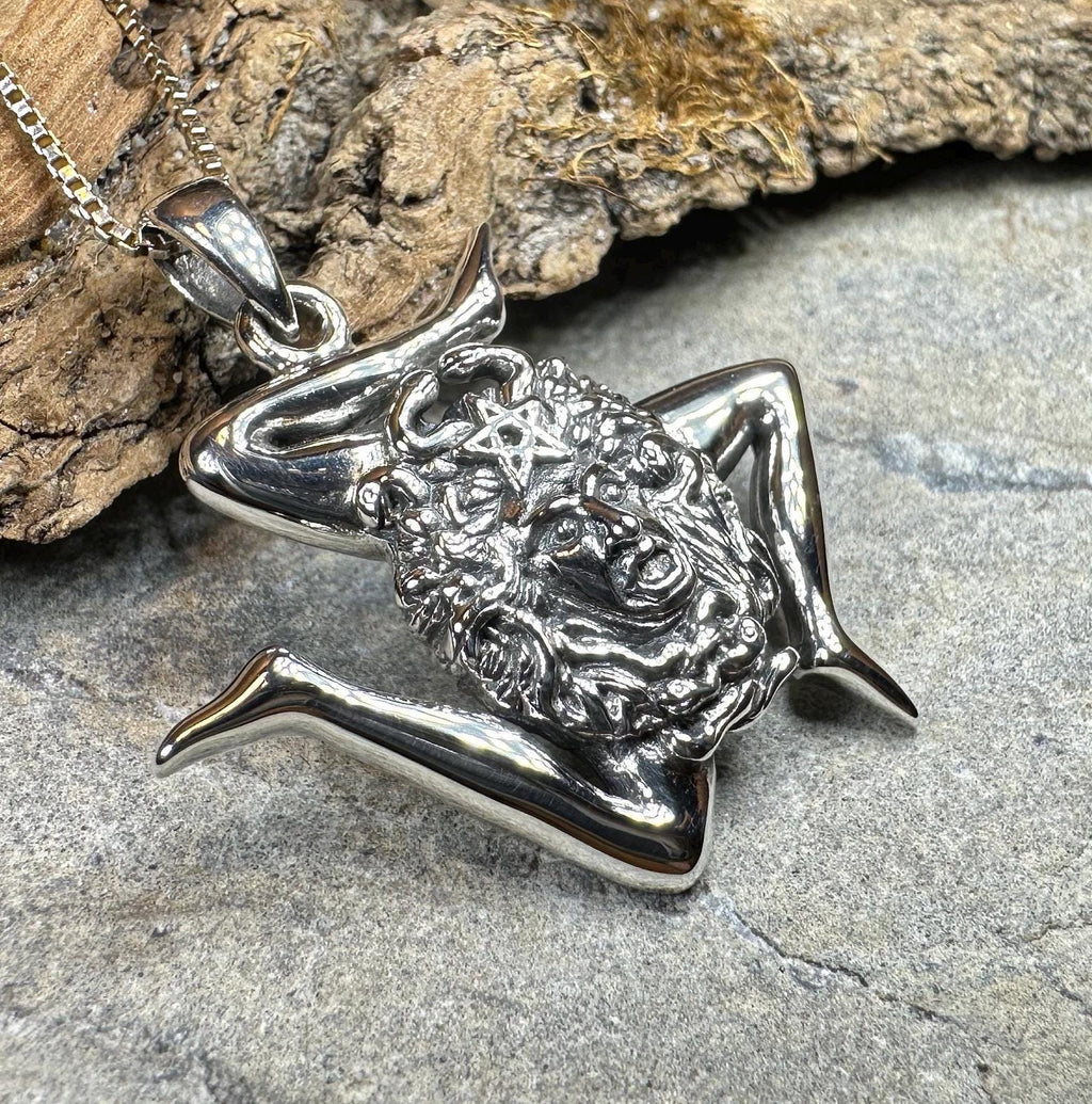 Sicilian Trinacria Triple Spiral Necklace