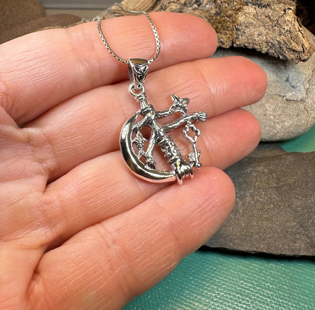 Crescent Moon Italian Cimaruta Pendant