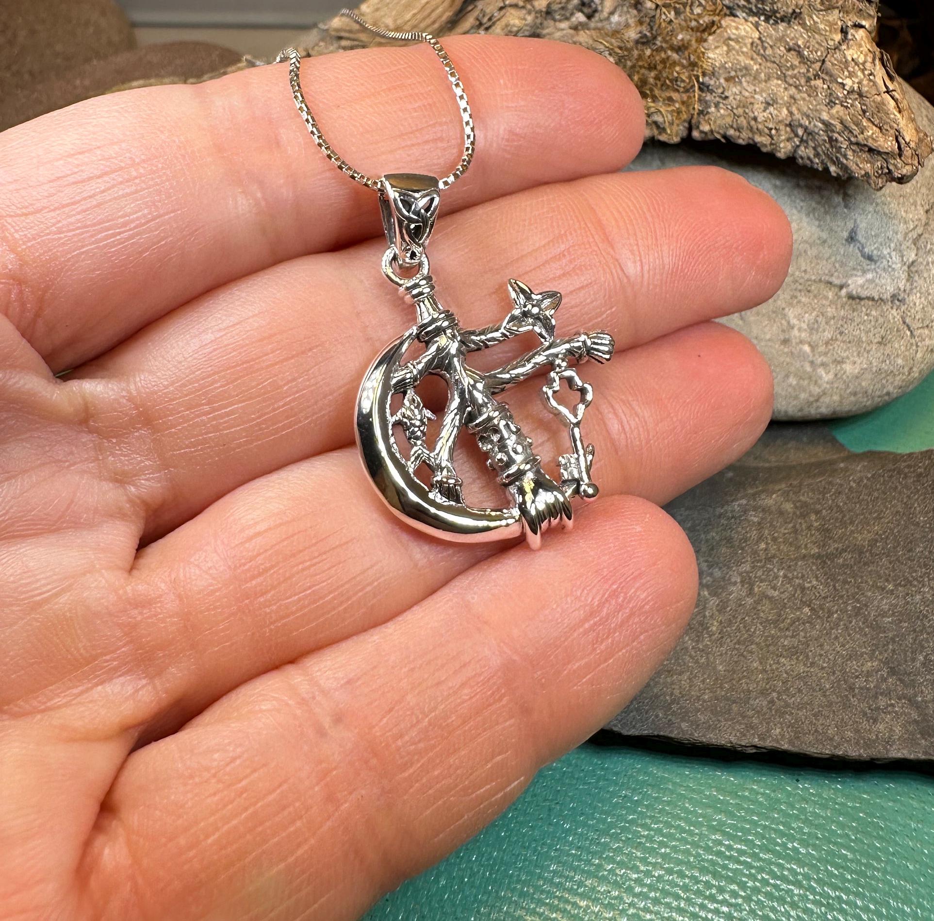 Crescent Moon Italian Cimaruta Pendant