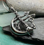 Crescent Moon Italian Cimaruta Pendant