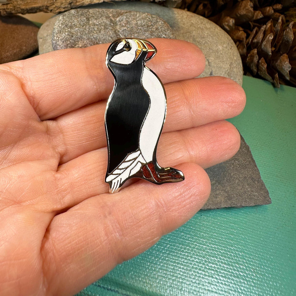 Enamel Scottish Puffin Brooch