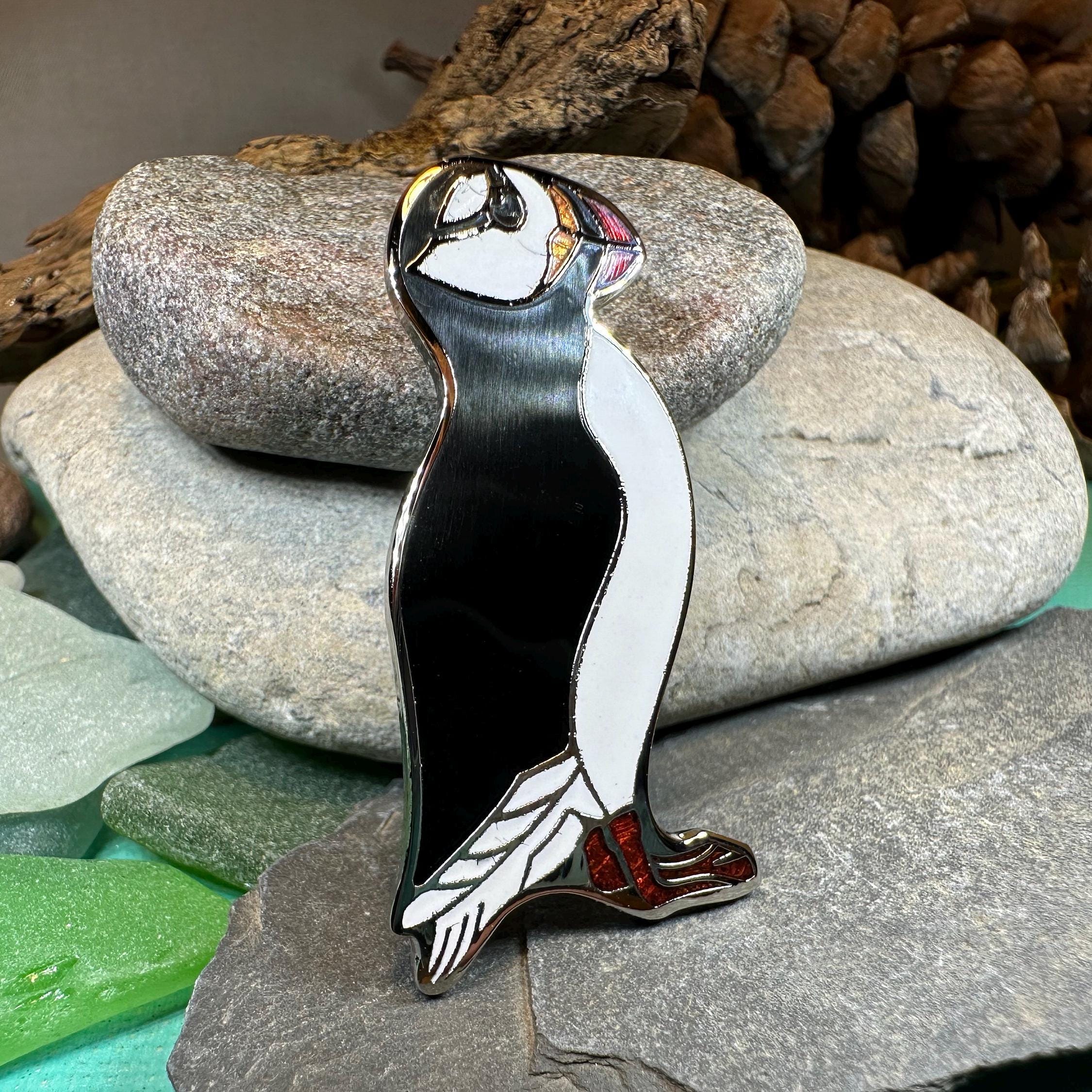 Enamel Scottish Puffin Brooch