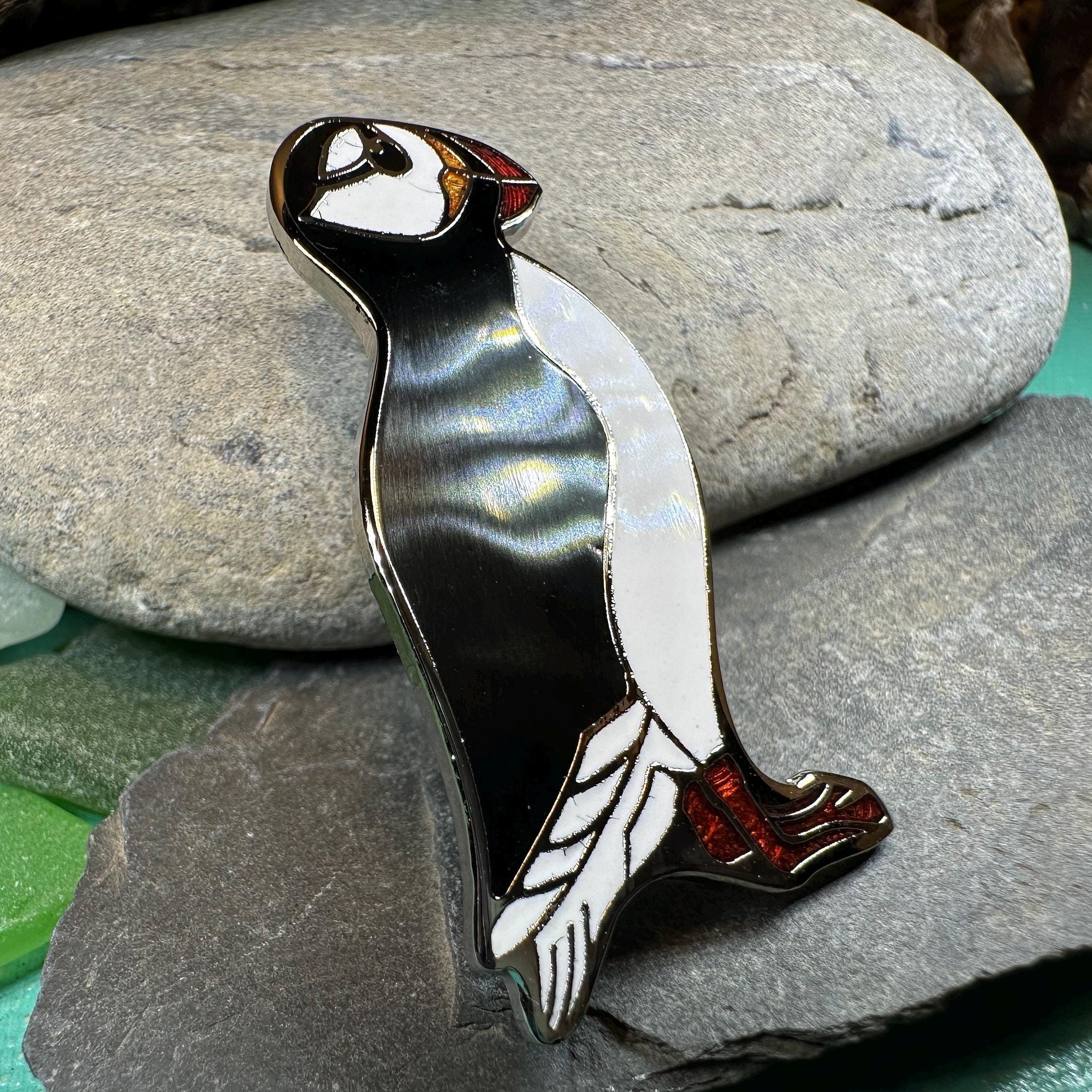 Enamel Scottish Puffin Brooch