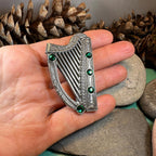 Boru Celtic Harp Brooch