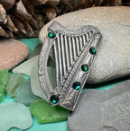 Boru Celtic Harp Brooch