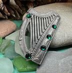 Boru Celtic Harp Brooch
