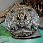 Irish Trinity Claddagh Plaid Pin