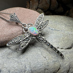 Opal Dragonfly Necklace