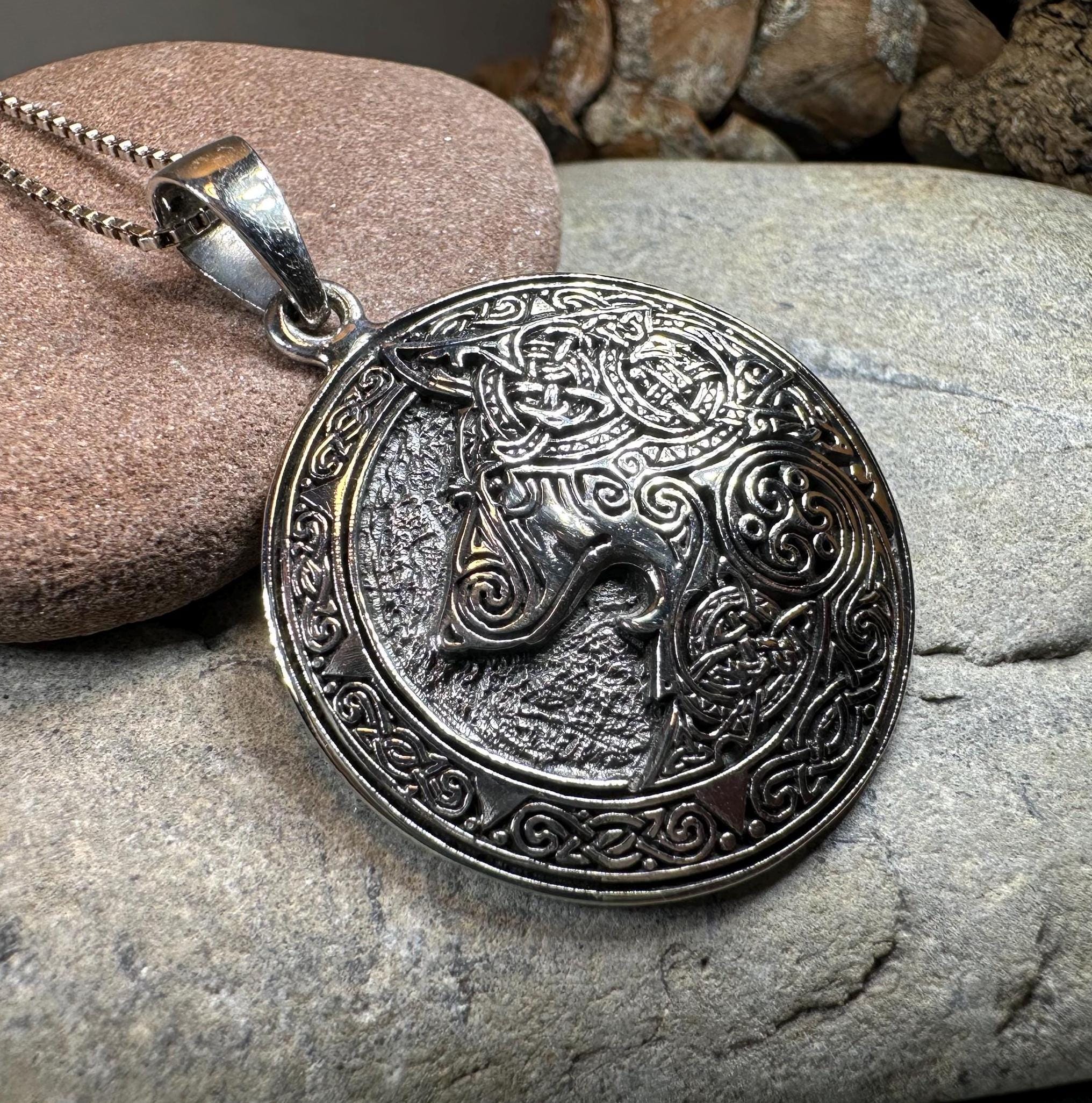 Forest Shadow Wolf Necklace