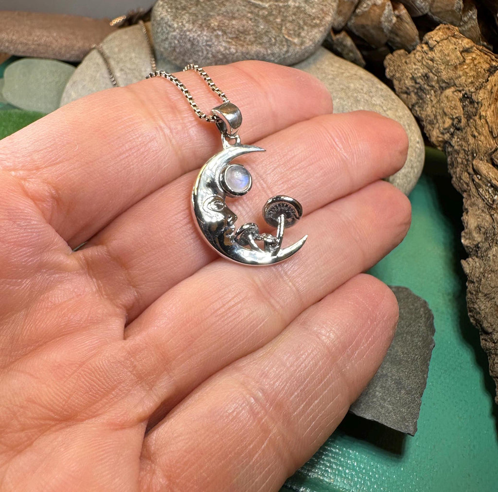 Magical Mushroom Moon Necklace