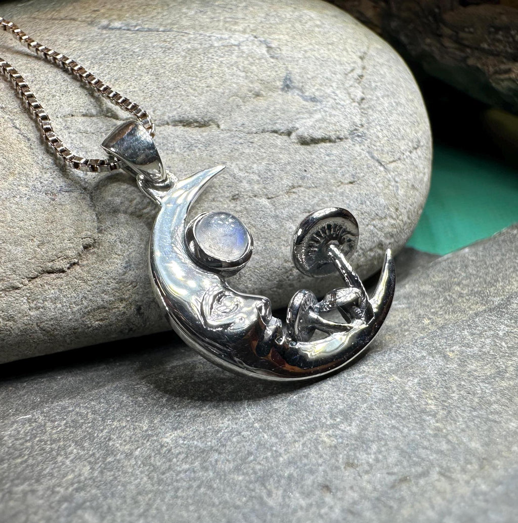 Magical Mushroom Moon Necklace