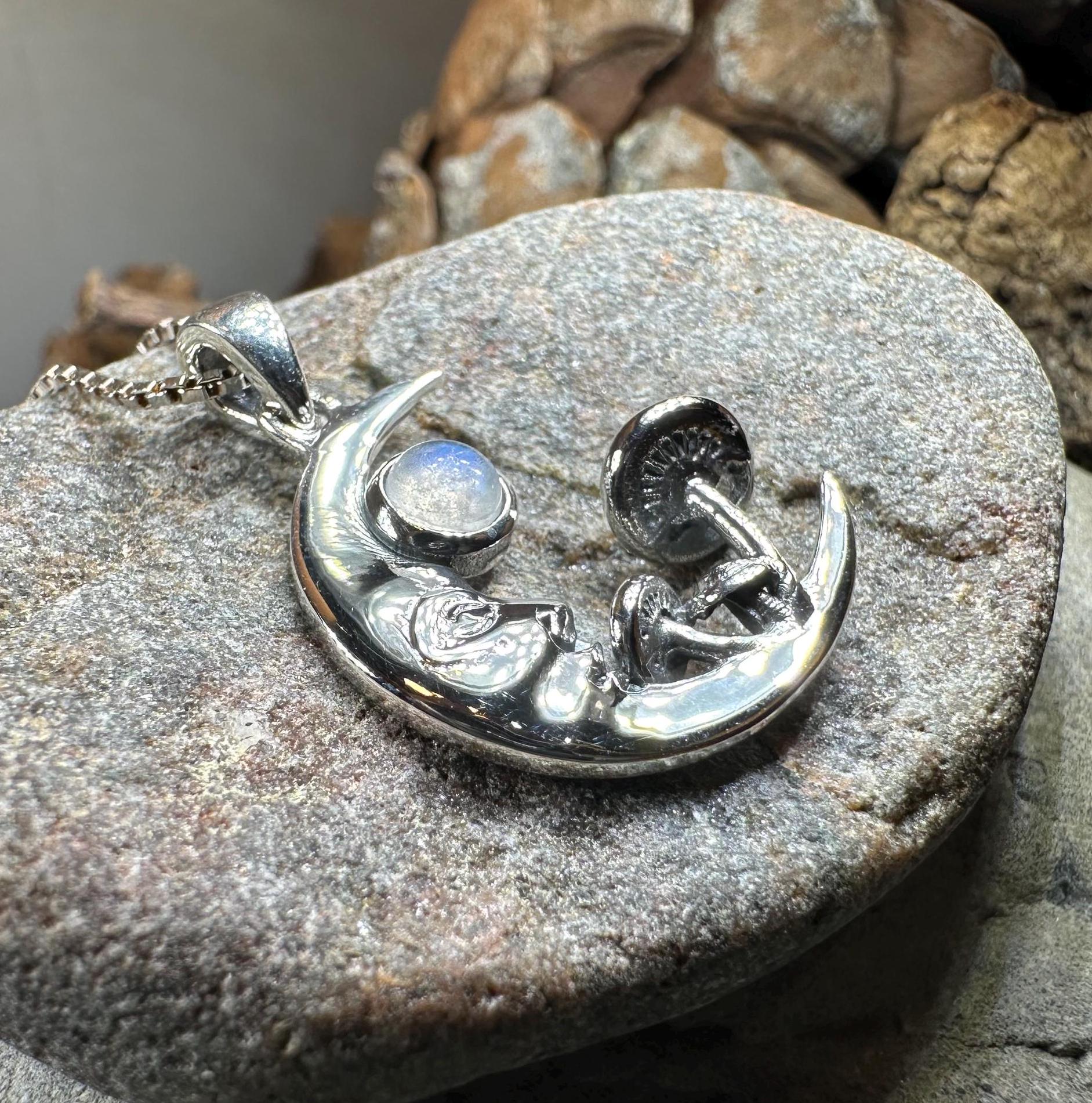 Magical Mushroom Moon Necklace