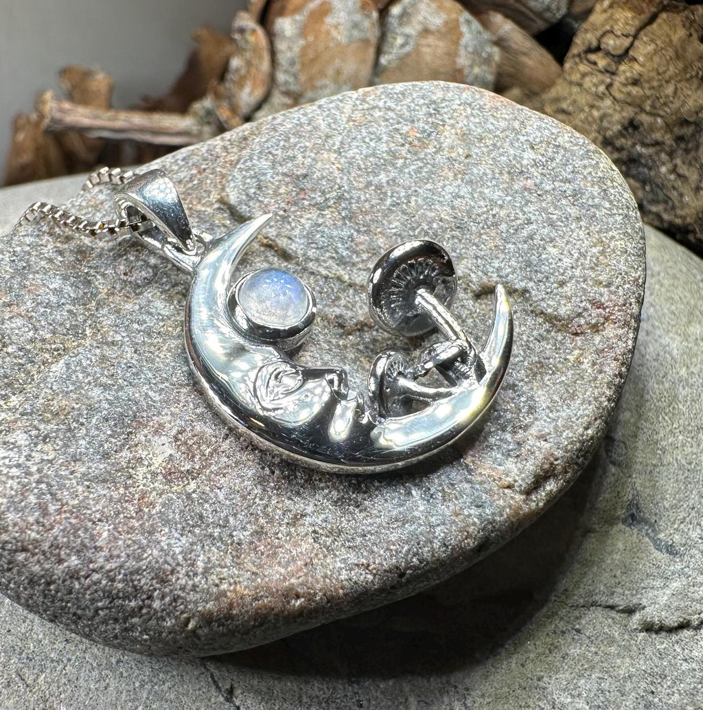 Magical Mushroom Moon Necklace
