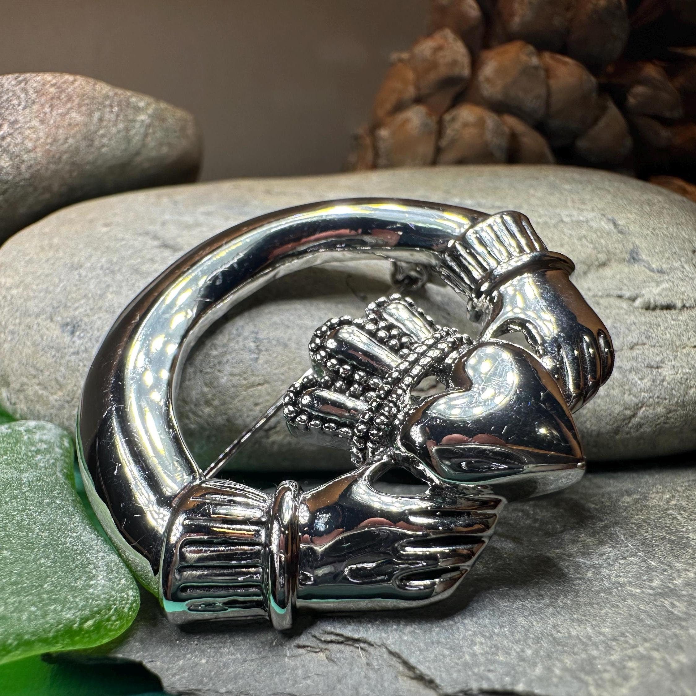 Emblem Claddagh Brooch