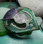 Lochside Thistle Enamel Brooch