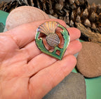 Lochside Thistle Enamel Brooch