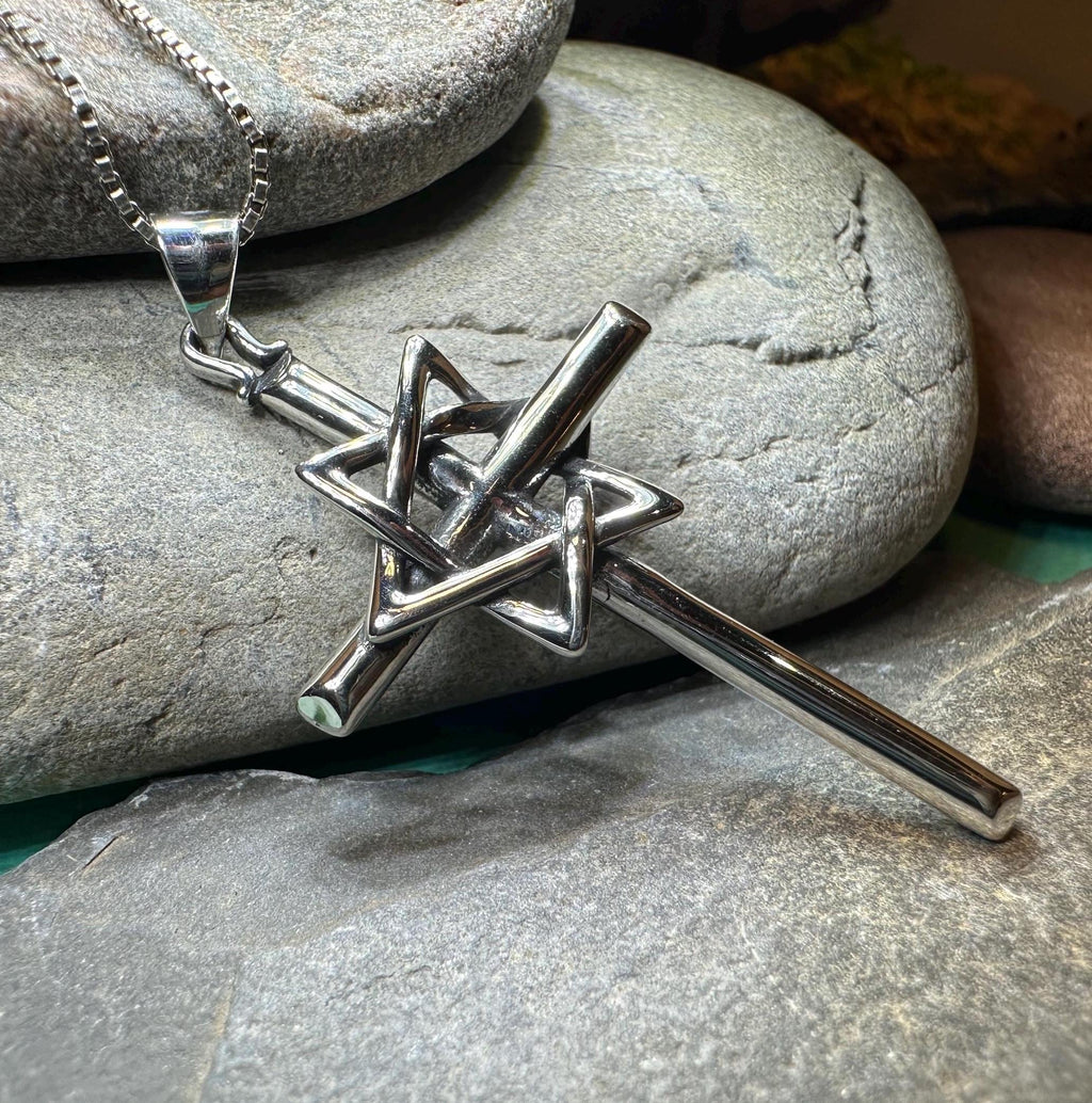 Large Star of David Cross Necklace