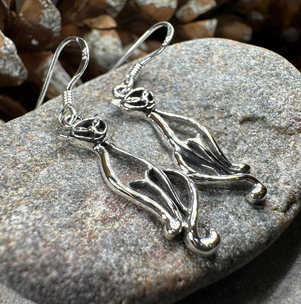 Roxie Celtic Cat Earrings