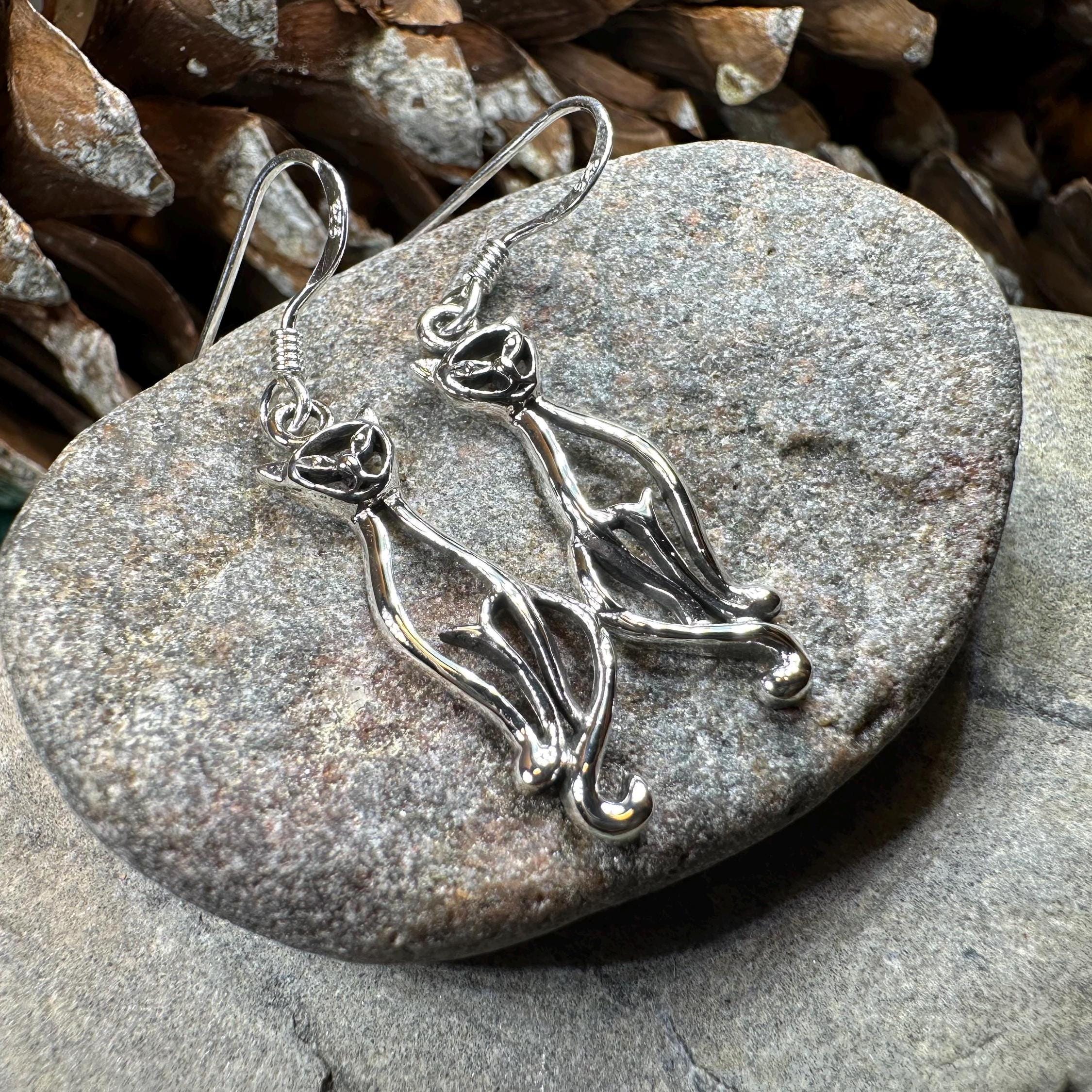 Roxie Celtic Cat Earrings