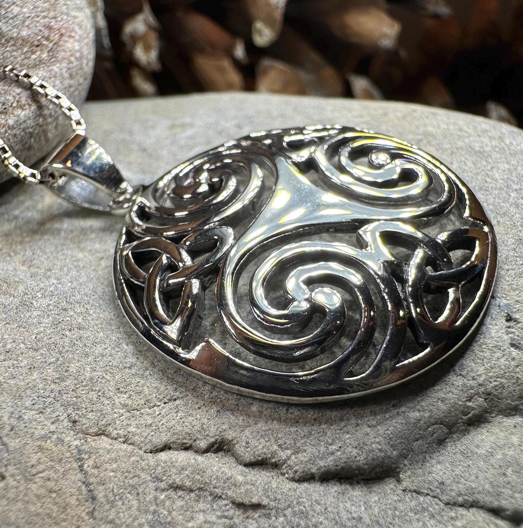 Loughcrew Celtic Spiral Necklace