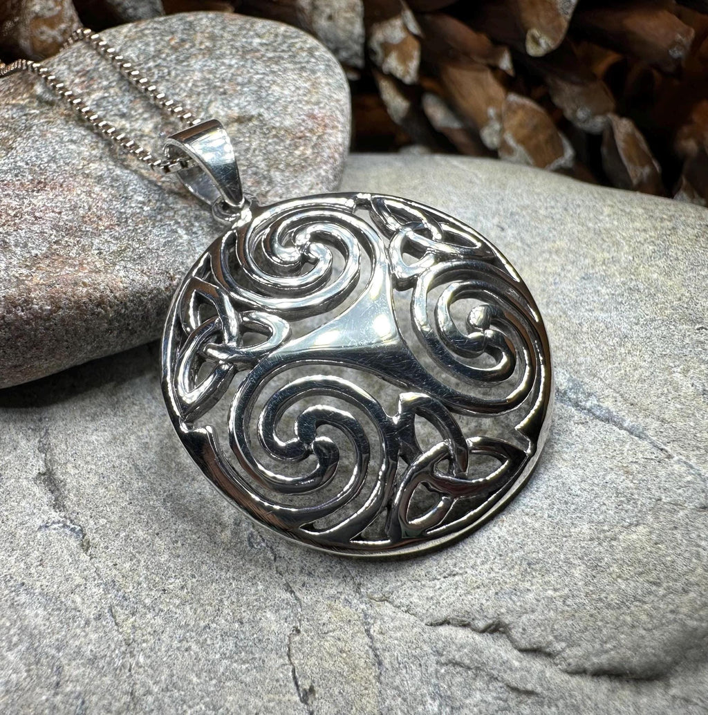 Loughcrew Celtic Spiral Necklace