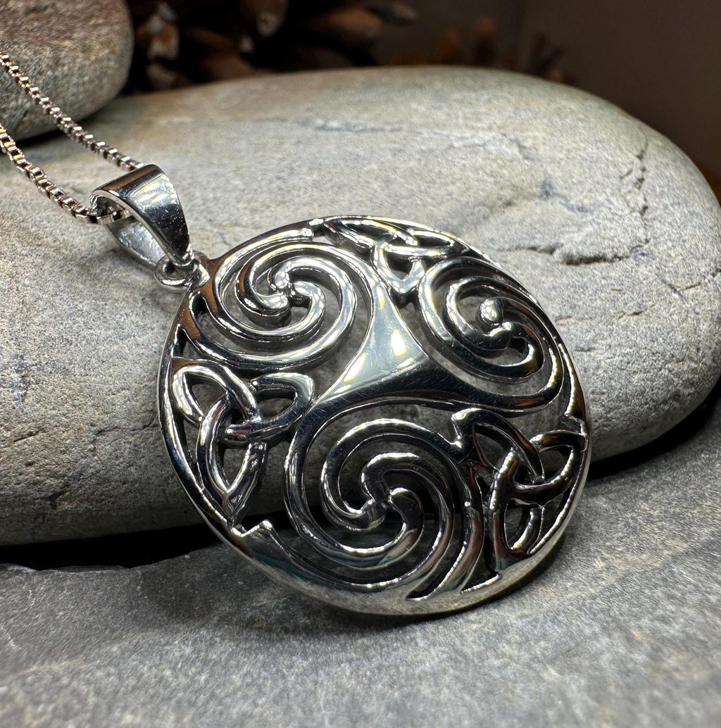 Loughcrew Celtic Spiral Necklace