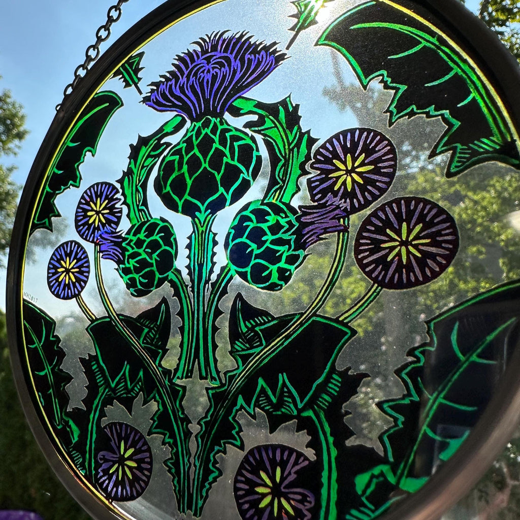 Scottish Thistle Suncatcher