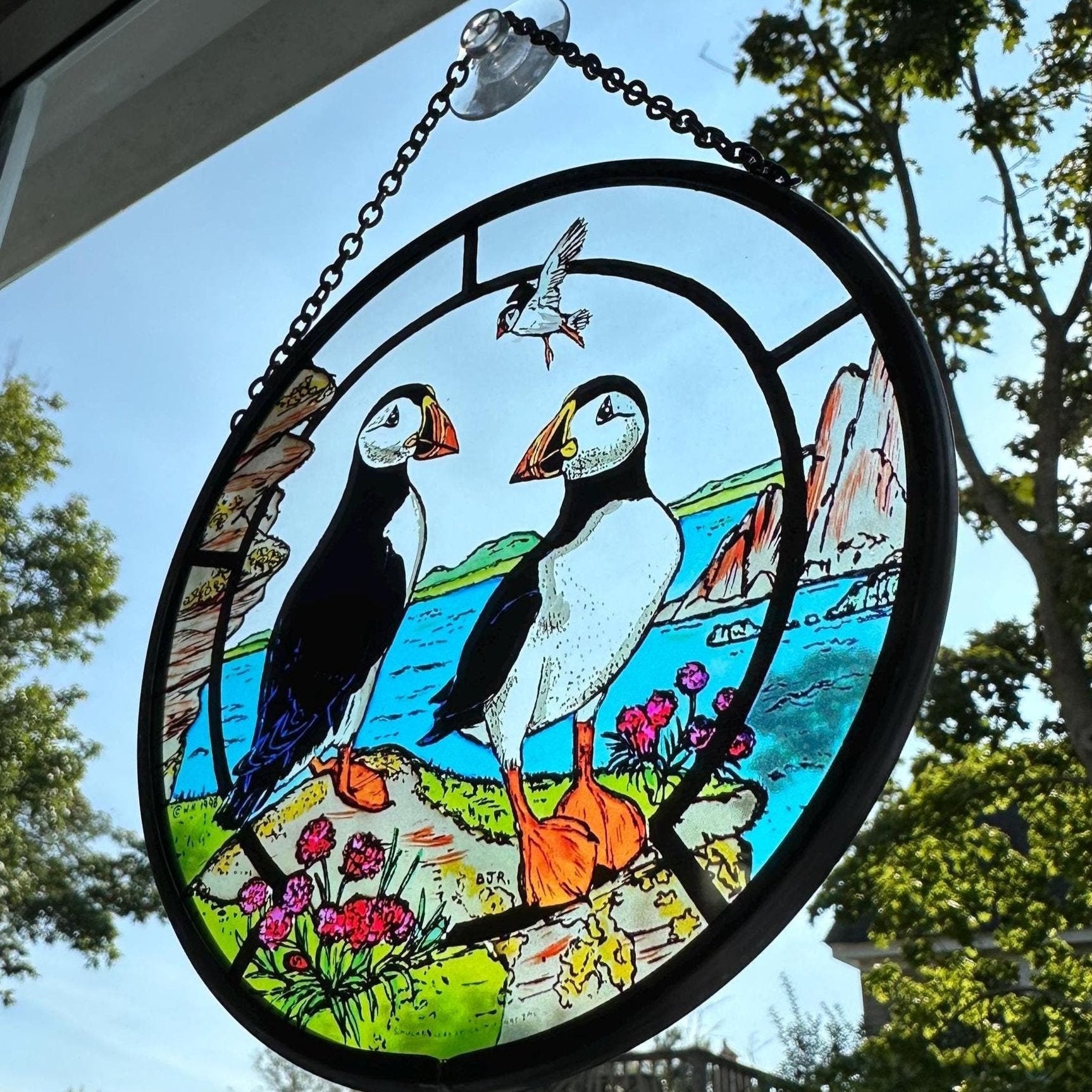 Scottish Puffin Suncatcher