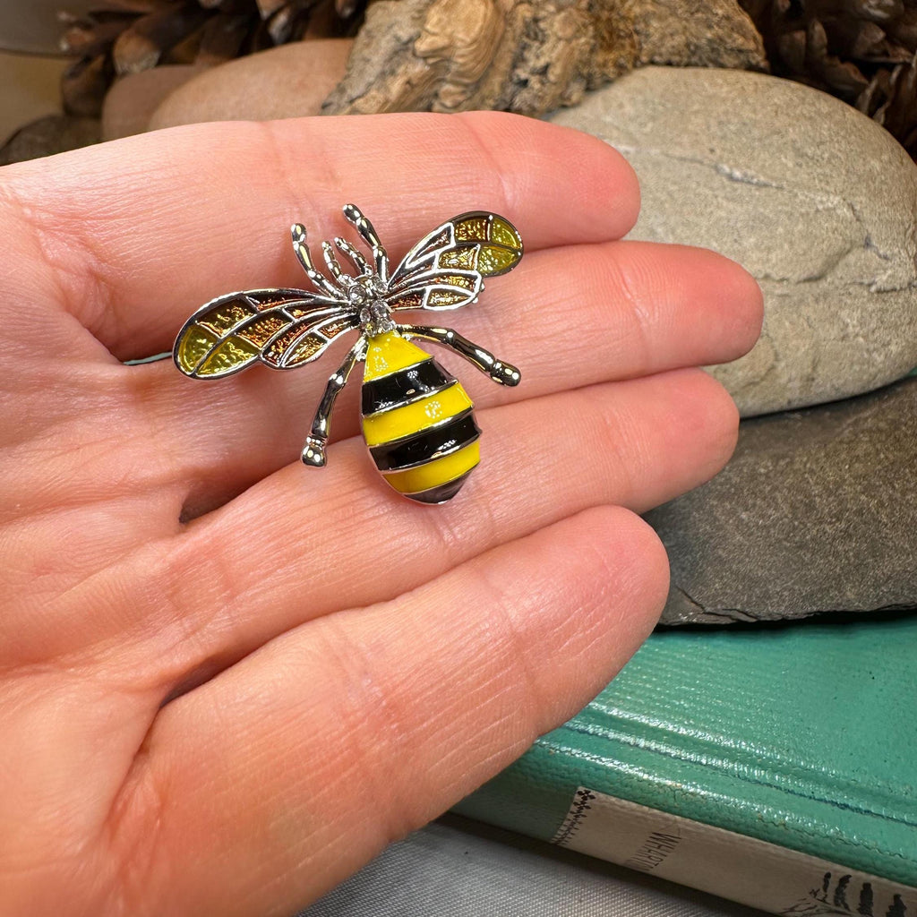 Honey Bee Enamel Brooch