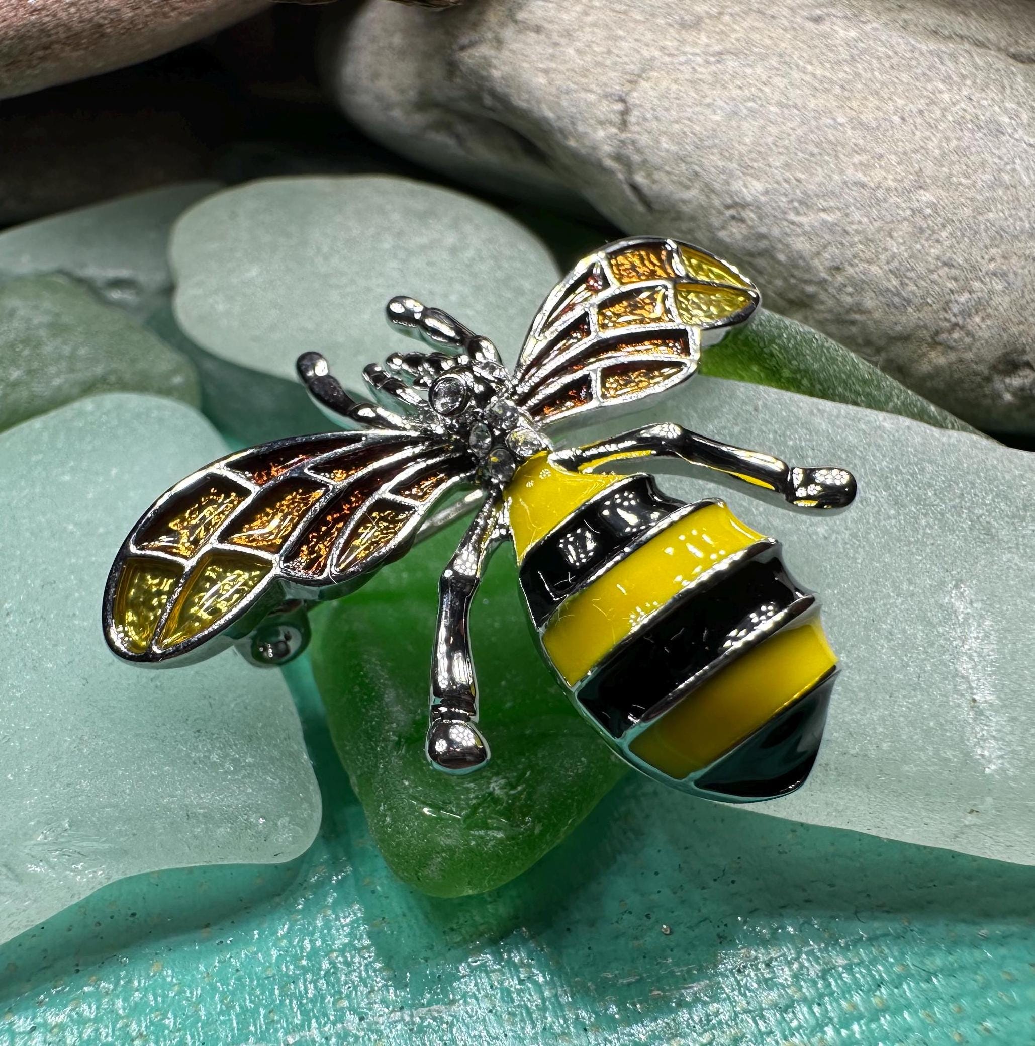 Honey Bee Enamel Brooch