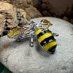 Honey Bee Enamel Brooch