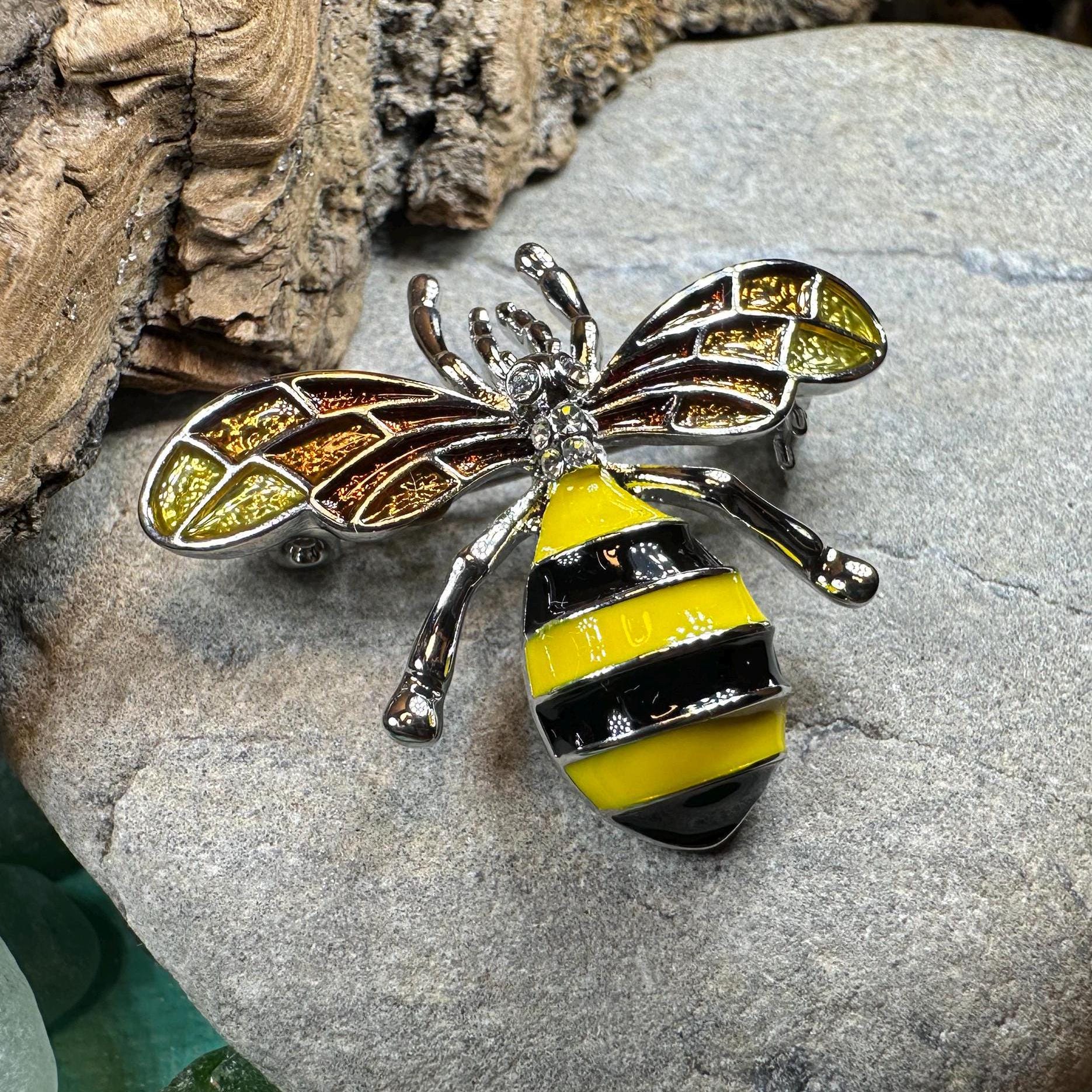 Honey Bee Enamel Brooch