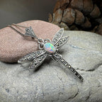 Opal Dragonfly Necklace
