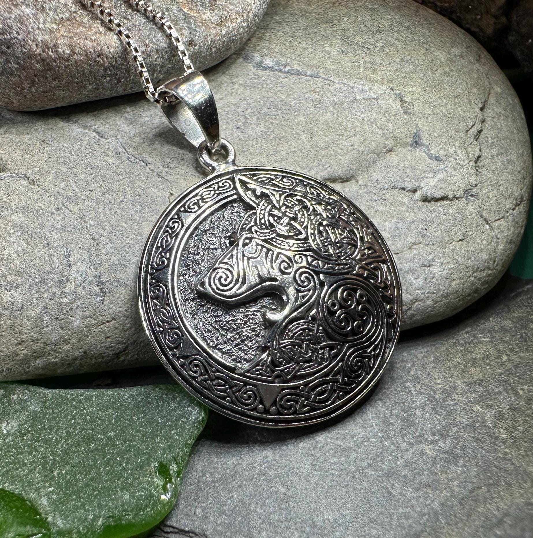 Forest Shadow Wolf Necklace