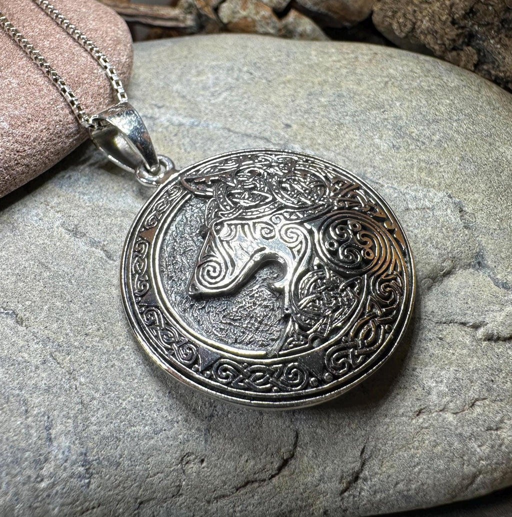 Forest Shadow Wolf Necklace