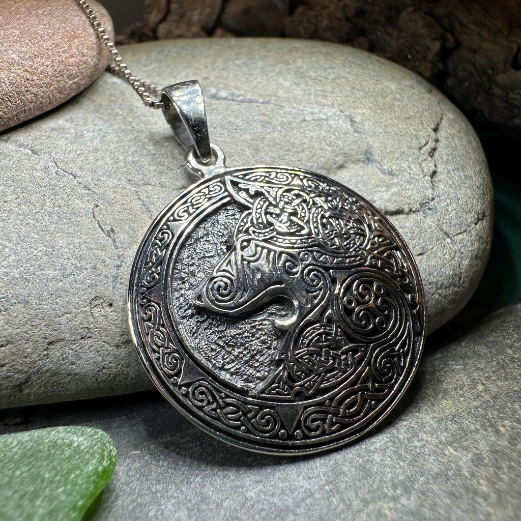 Forest Shadow Wolf Necklace