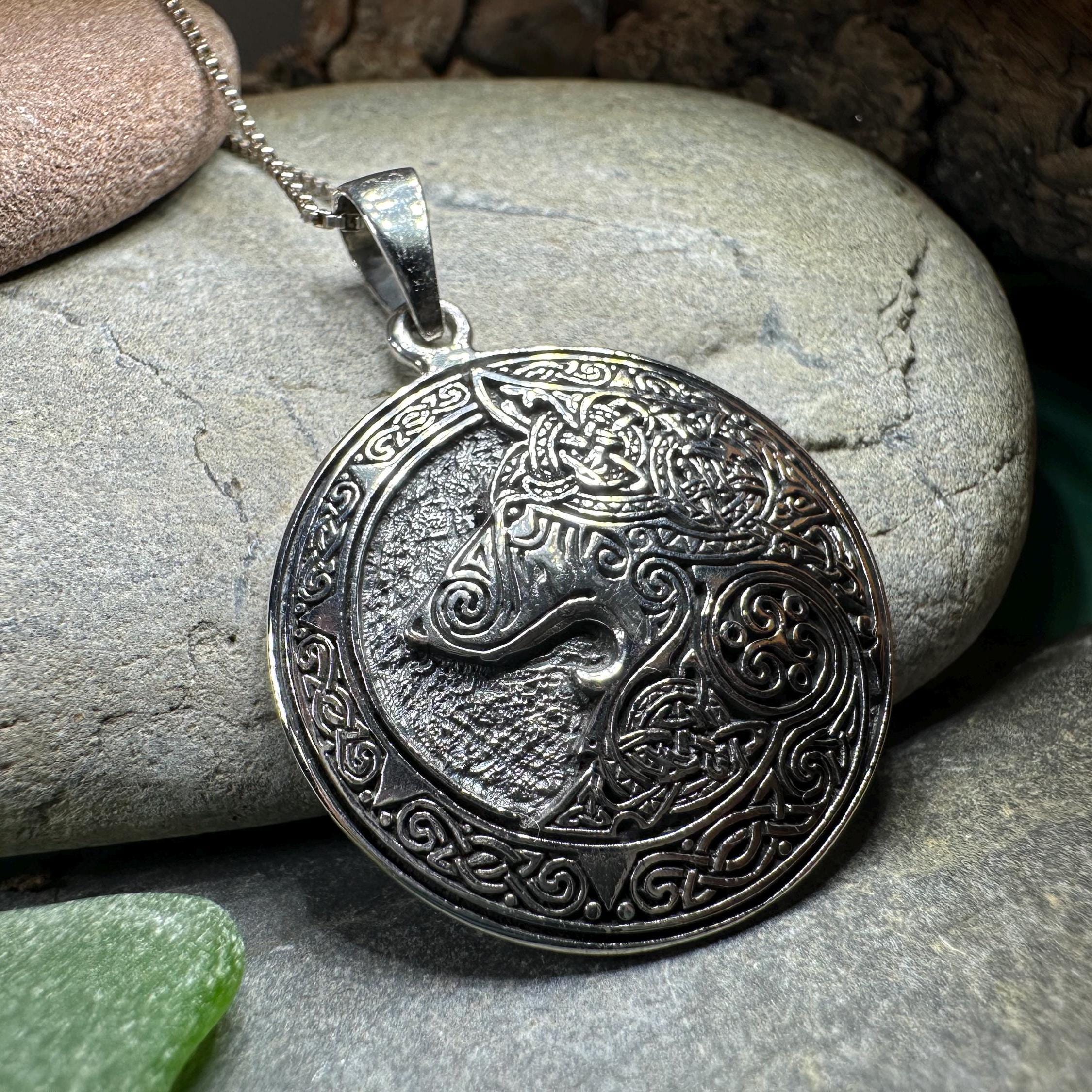 Forest Shadow Wolf Necklace