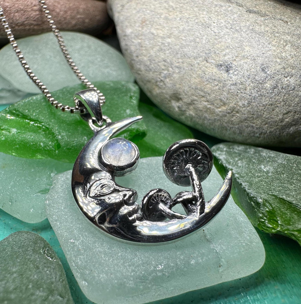 Magical Mushroom Moon Necklace