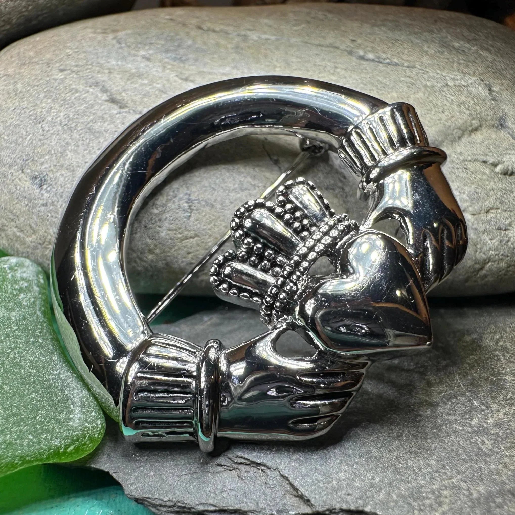 Emblem Claddagh Brooch