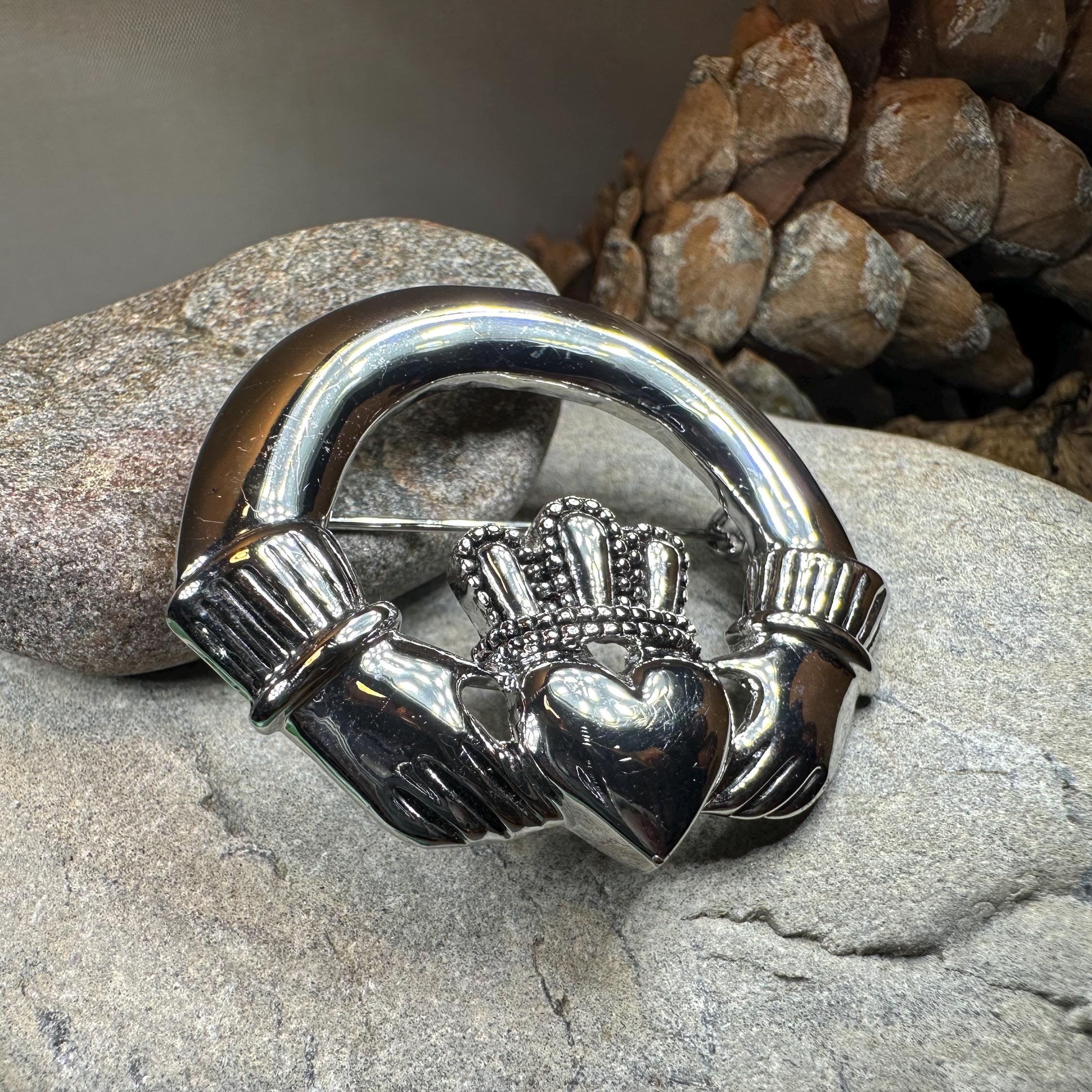 Emblem Claddagh Brooch