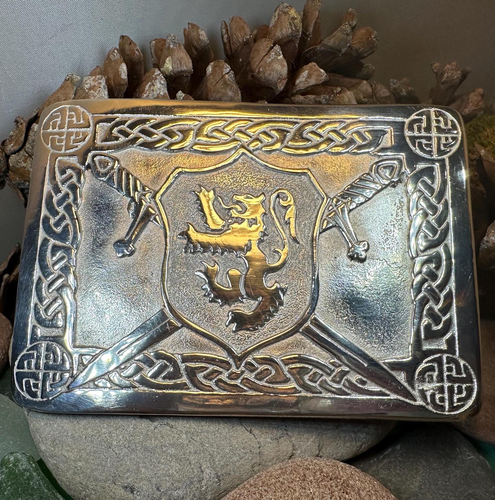Celtic Lion Kilt Belt Buckle
