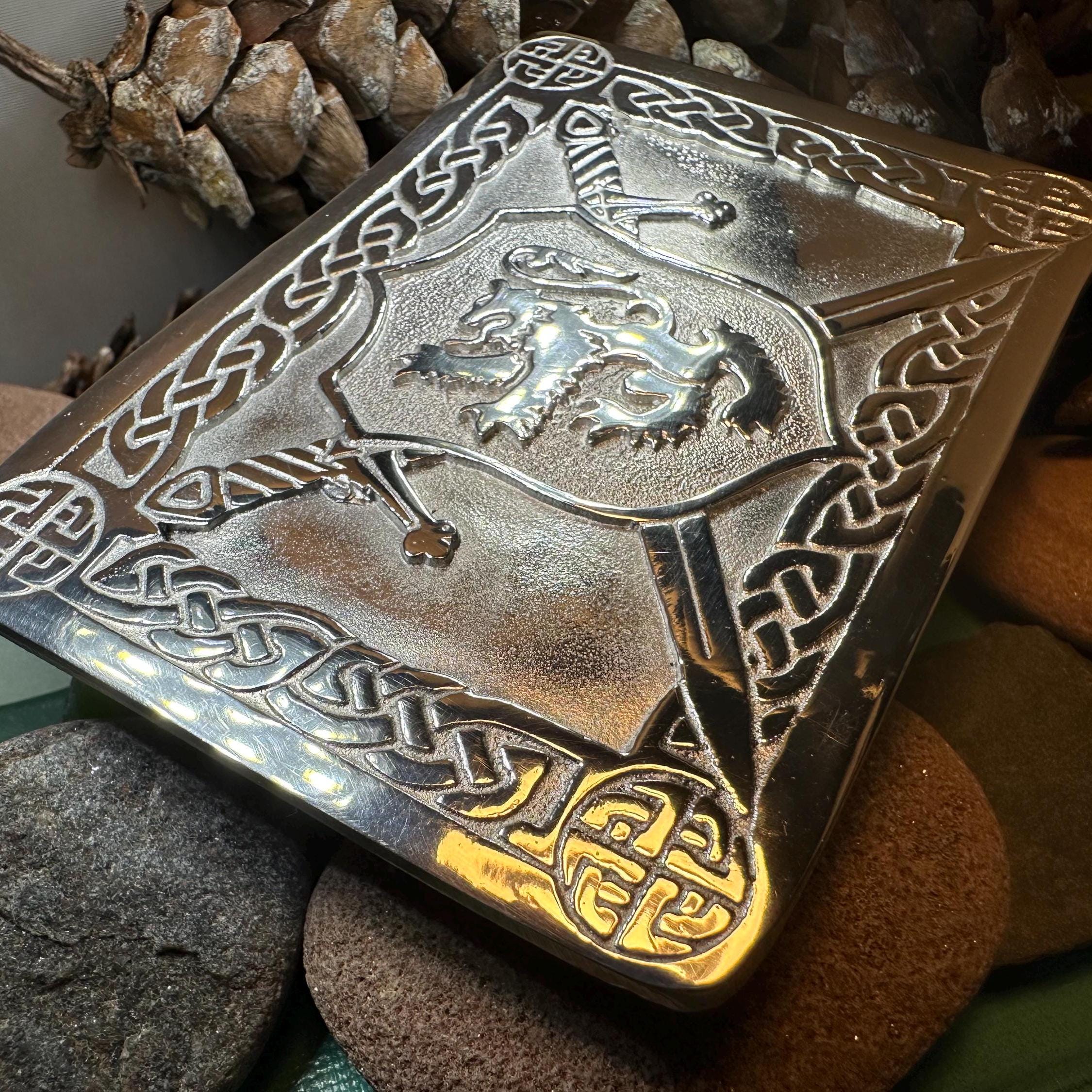 Celtic Lion Kilt Belt Buckle