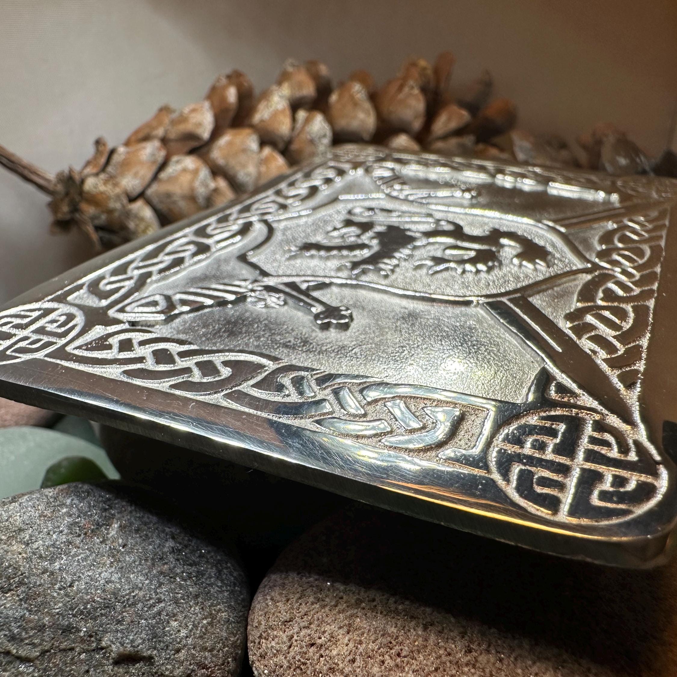 Celtic Lion Kilt Belt Buckle