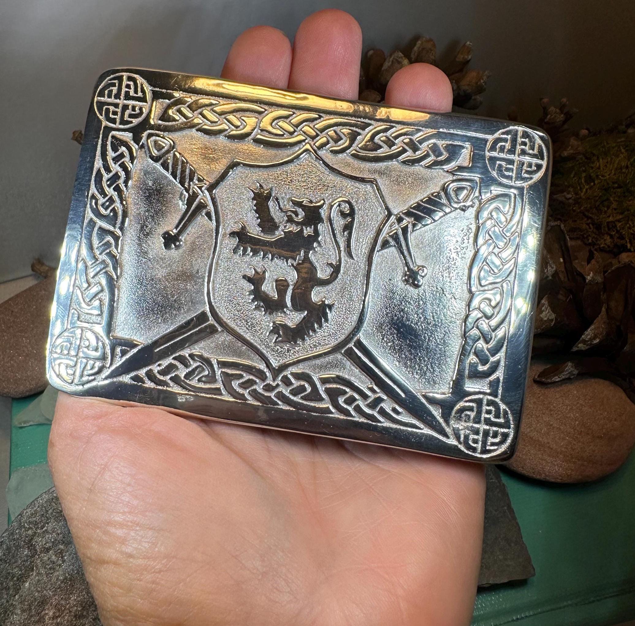 Celtic Lion Kilt Belt Buckle