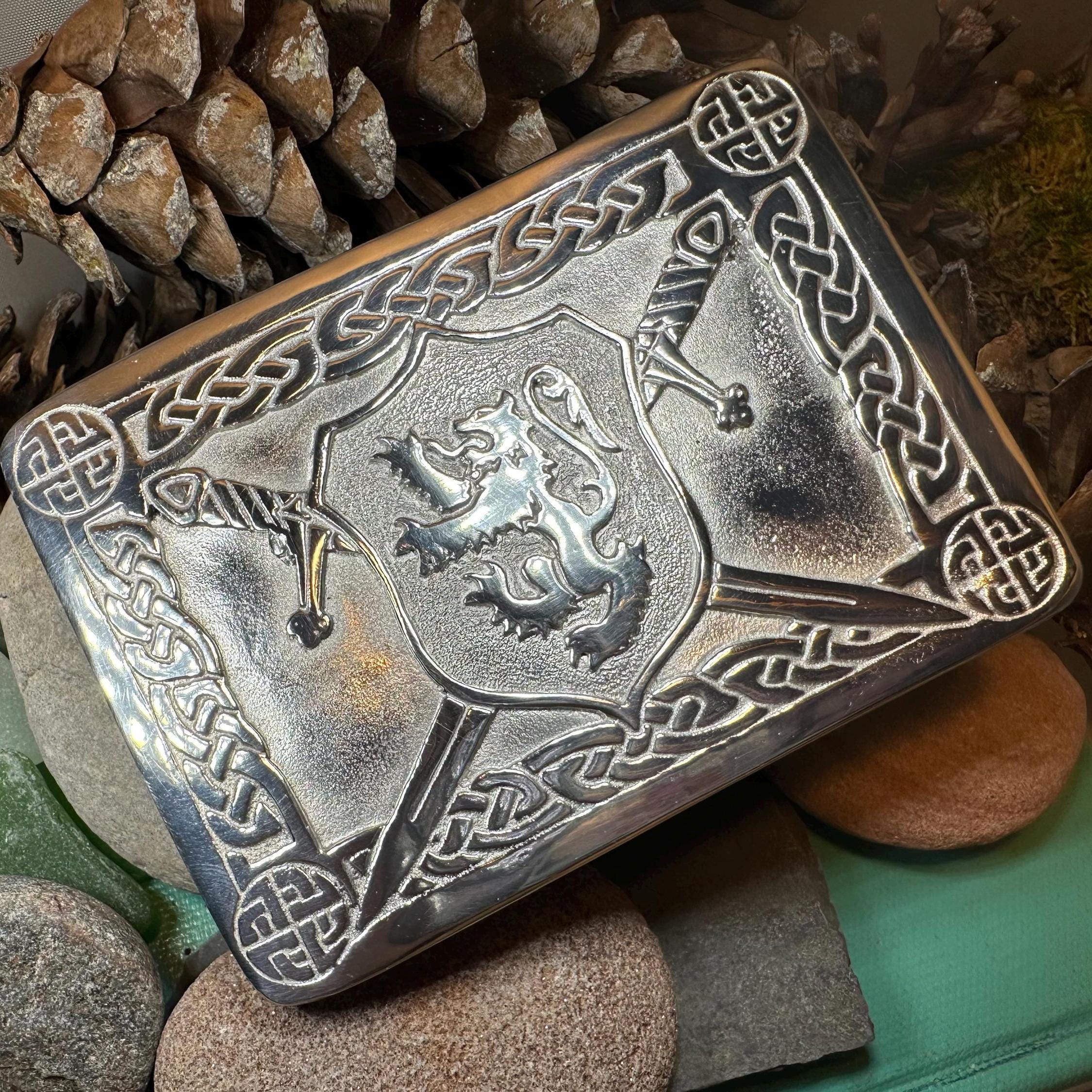 Celtic Lion Kilt Belt Buckle