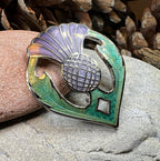 Lochside Thistle Enamel Brooch
