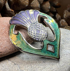 Lochside Thistle Enamel Brooch